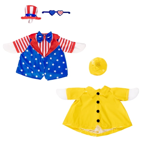 Mainstays Spring Rain Coat & Patriotic Porch Goose Outfit, Set of 2