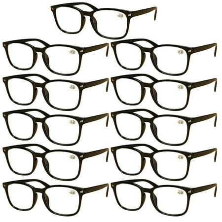 11 Pairs Mens Unisex Blue Light Blocking Reading Glasses Anti Blue Light Readers +1.25