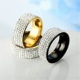 Bands Rings for Women Five Ring Fashion Stainless Steel Couple Ring