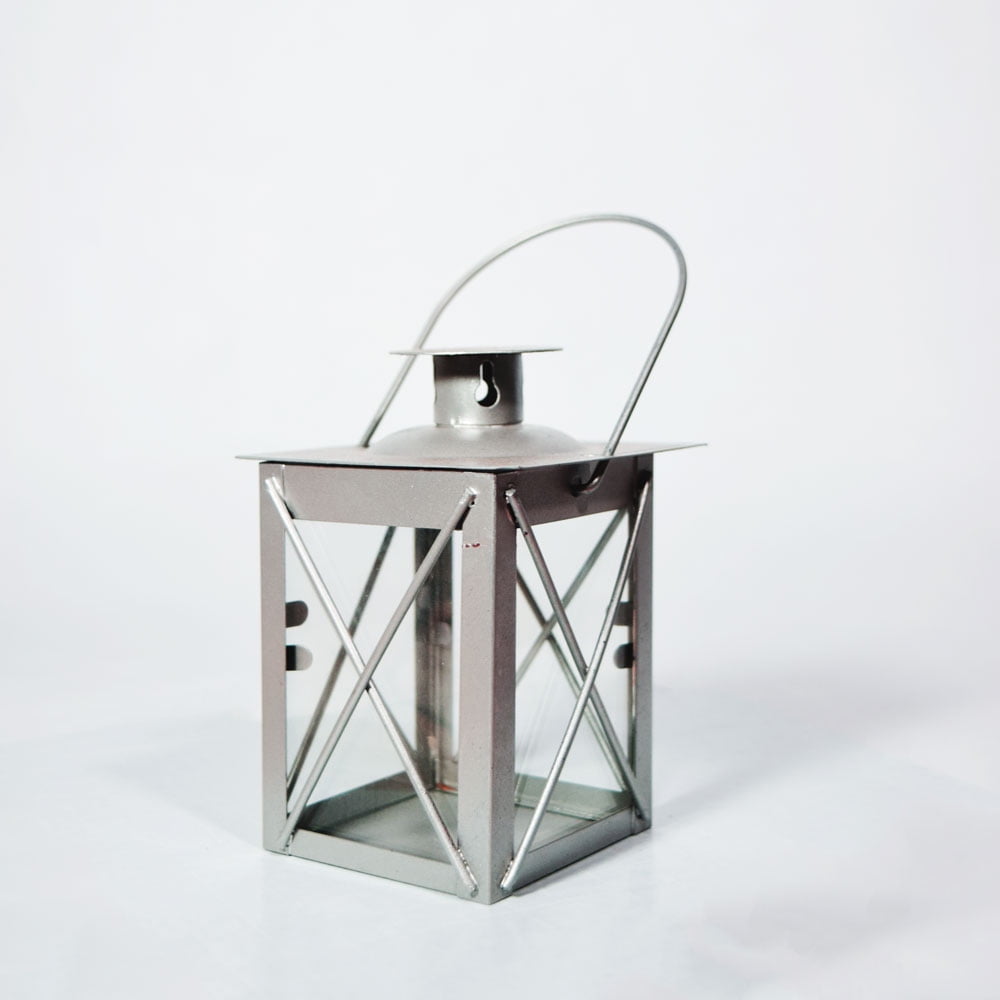Fantado 4 5 Mini Square Tealight Hurricane Candle Lantern Silver Fantado 4 5 Mini Square Tealight Hurricane Candle Lantern Silver By Paperlantern
