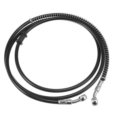 70.87" Length 10mm ID Motorcycle Hydraulic Brake Line Oil Hose Pipe Stainless Steel Braided Cable for ATV Black