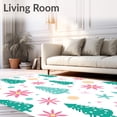 thumbnail image 2 of ODIKA 2'x3' Machine Washable Non-Slip Area Rug, Whimsical Festive Tree and Starburst with Cheerful Accents High Traffic Rug with Pad, Green, 738521, 2 of 8