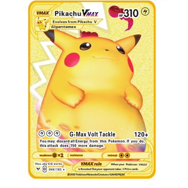 English Gold Cards Metal Card Vmax V Max Pikachu Charizard Rainbow Golden Game Collection card Set Gift Kids