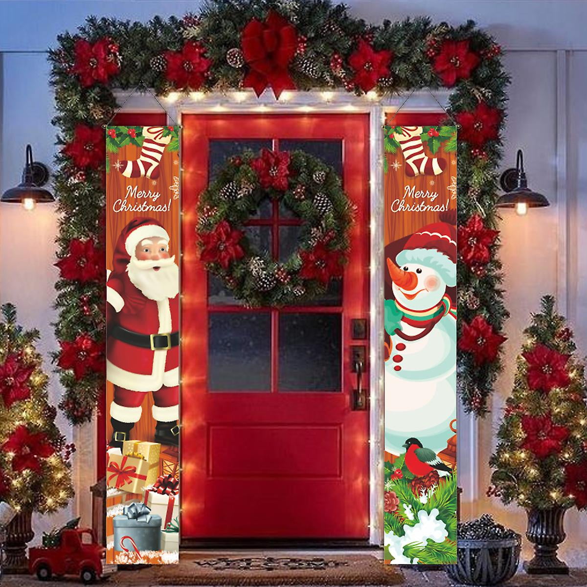 Décoration De Porte De Noël, Décoration De Porte Joyeuse