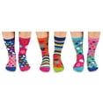 thumbnail image 3 of United Oddsocks Hop Skip & Funk US 13.5 - 8 Set Of 6 Fun Pattern Odd Socks Girls, 3 of 4