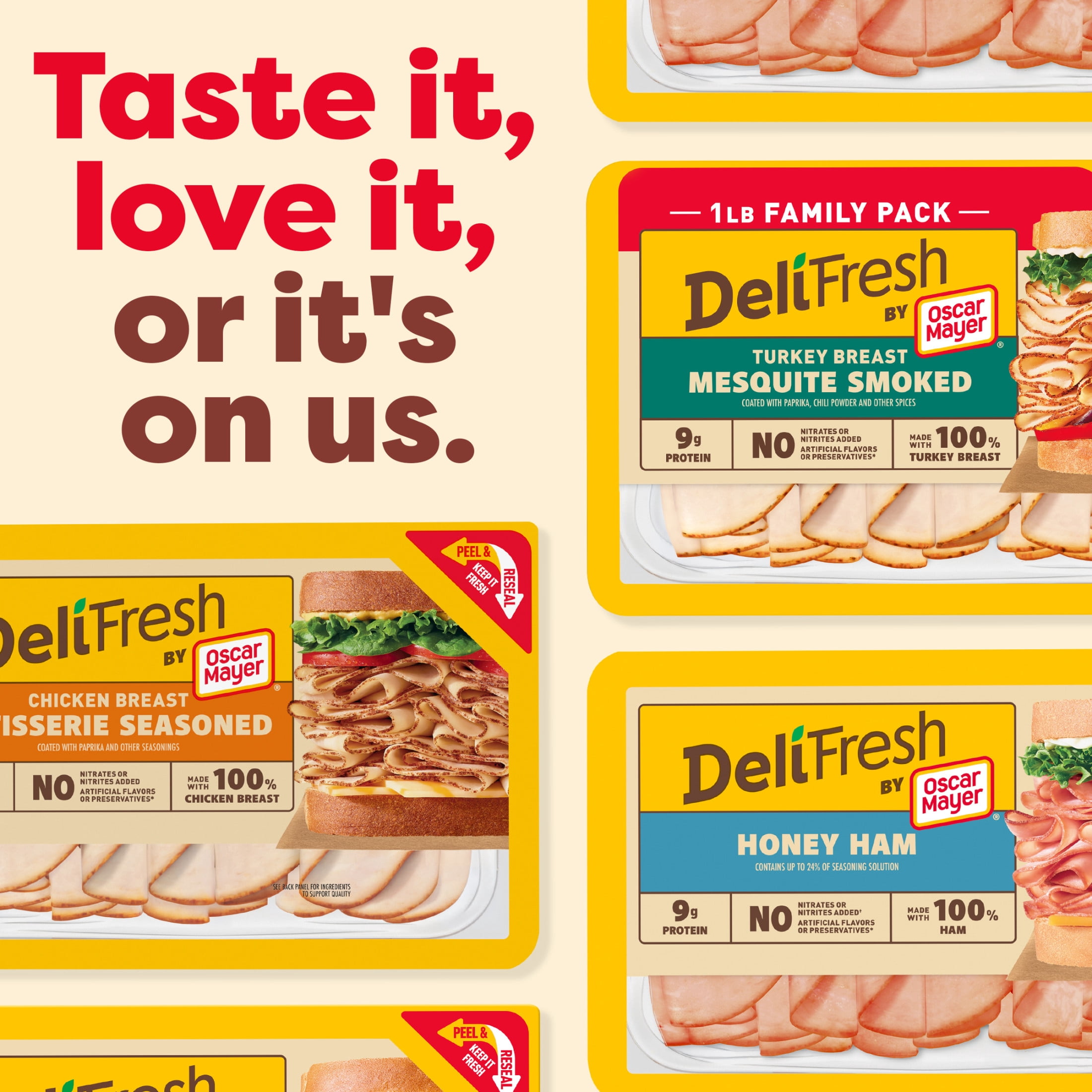 Oscar Mayer Deli Fresh Deli Meat, for Sandwiches and Easy Lunches, Mesquite Smoked Turkey Breast, No Artificial Preservatives, 16 oz