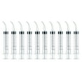 thumbnail image 2 of 10 Pcs Plastic Syringes Set 12ml Curved Straight Tip Syringe Animal Feeding for Mouthwash, 2 of 7