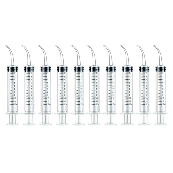 Qarigey Juego de 10 jeringas de plástico, jeringa desechable de Material Premium de 12ml, alimentación eficaz de Erevention Animal para Salud