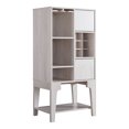 thumbnail image 3 of Furniture of America Morg 24"Width Wood 9-Bottle Wine Cabinet with Doors, White Oak, 3 of 9
