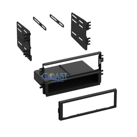 Interior Wood Dash Kit - Single DIN Installation Car Dash Kit w/pocket for 1998-2005 Hyundai Sonata Kia