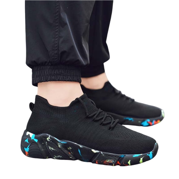HTHLVMD Women Knit Mesh Casual Sneakers, Woman's Running Shoes, Non Slip, Breathable, Lightweight Fashion Sneakers, Slip Resistant Athletic Sports Walking Gym Work Shoes, Army Green 5