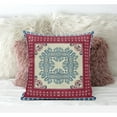 thumbnail image 3 of Window Wreath Palace Suede Zippered Pillow with Insert in Blue Gray 16 x 16, 3 of 3