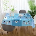 thumbnail image 6 of GZHJMY Cute Cartoon Bear Tablecloth, Rectangle Waterproof Washable Polyester Table Cover for Picnic Dinner Holiday Party Decor, 60 x 90 Inch, 6 of 7