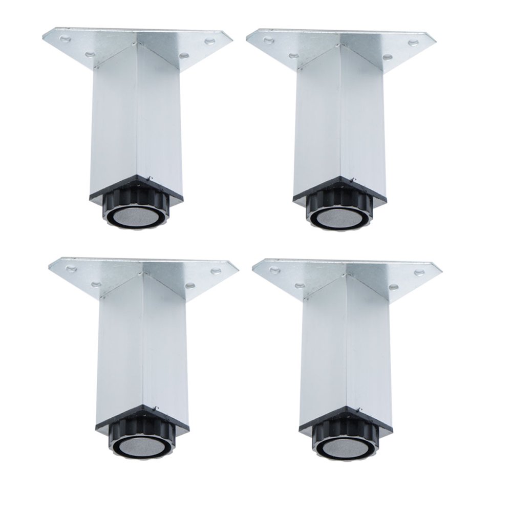 4 Inch Furniture Legs Aluminium Alloy Adjustable Feet Shelves