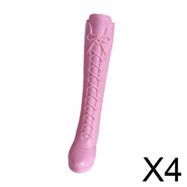 Zapatos a Escala 4x1/6 Botas Zapatos de Figura de Acción Resistentes y Modernos para Figuras de 12 Cuerpo Rosa Baoblaze