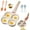 A, variant on Non-stick Egg Frying Pan, 4 Holes Skillet With Handle, Multifunctional, Wooden Handle Medical Stone Omelet Non-stick Cookware frying pan, Mini Muffin Pancake Cooker,for Gas and Induction Cooktops (B)