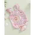 thumbnail image 3 of Bagilaanoe Toddler Baby Girl One-Piece Swimsuit Floral Print Sleeveless Swimwear 6M 9M 12M 18M 24M 3T Kids Summer Bathing Suit, 3 of 8
