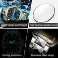 thumbnail image 6 of POEDAGAR Luxury Stainless Steel Watches for Man Luminous Waterproof Date Week Men Watch Tonneau Case Men's Quartz Watches, 6 of 6