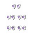 thumbnail image 2 of Sonducket 1 par de pendientes de cobre, joyería de moda, regalo dulce, accesorios para mujer, pasador de pata, ligero, morado a la moda Type2 NO2, 2 of 6