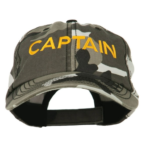 Captain Embroidered Enzyme Washed Camo Cap - City OSFM