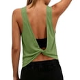 thumbnail image 4 of Xijirk Women's Crew Neck Sleeveless Tank Top Loose Fit Solid Casual Basic Tee Breathable Everyday Summer Vest,XL, 4 of 7
