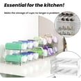 thumbnail image 5 of Stackable Bottle Organizer Holder for Cabinet, 2-Tier Clear Cup Organizer Rack for Stanley Tumbler, Countertop, Pantry, Fridge - Water Bottle Storage Shelves for Kitchen, 5 of 7