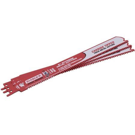 Reciprocating Industrial Metal Cutting Blade - 3 Pack 9x1 8 TPI Diablo Extreme Metal Reciprocating Blade Carbide Tipped for Extreme Cutting for Boron Steel (UHSS) Cast Iton Alloys Steel