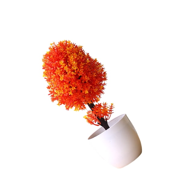 Toystoory Maceta de árbol de simulación de bonsái para plantas artificiales, maceta decorativa para el hogar, la Oficina, la boda Decoración Rojo