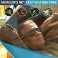 thumbnail image 2 of BN-LINK Camping Hammock with Mosquito Net, Portable Parachute Hammocks with Tree Straps for Outdoor Backpacking,Beach,Backyard,Patio,Hiking,440 lb Capacity, Blue Gray, 2 of 7