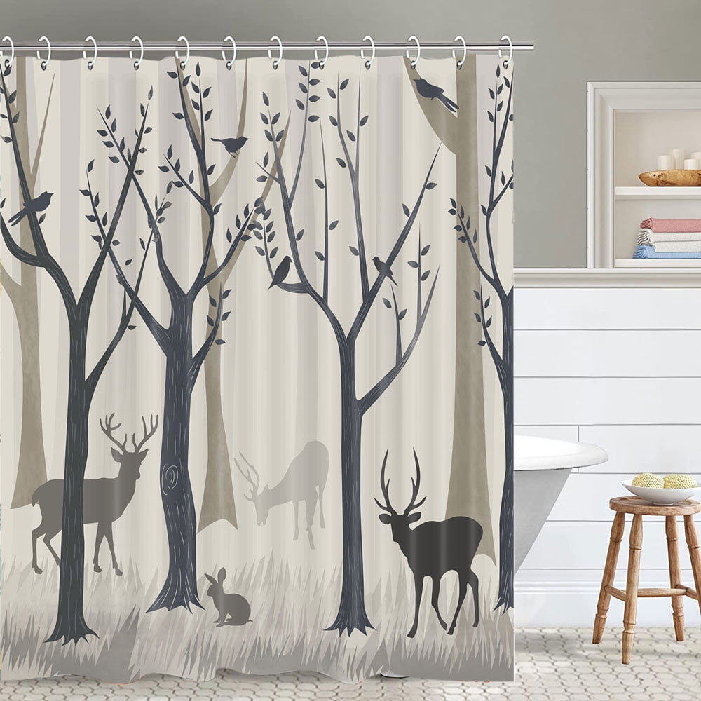 Deer Shower Curtain, Rustic Shower Curtain, Cabin Shower Curtain