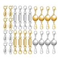 thumbnail image 1 of 24 piezas de cierres y broches magnéticos para collares de 3 estilos diferentes, conector de broche magnético, broche de bloqueo extensible, 1 of 5