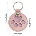 thumbnail image 3 of Decorative Paw Shaped Leather Keyring and Pet Hair Keepsake Memorial Holder with Transparent Window for Daily Use, Pink, 3 of 6