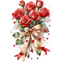 chaungfeng Christmas Wall Sticker, Removable Waterproof Decal, Rose Pattern, Easy to Apply, for Bedroom Background, Living Room, Kitchen, Home, Office, Party, 22x33 Inch