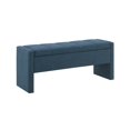 thumbnail image 5 of GZXS 47 Inch Storage Bench, Modern End of Bed Bench in Linen Upholstery, for Living Room/Entryway/Dorm, Navy Blue, 5 of 9