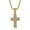 Gold color, variant on Cross 14K Yellow Gold Pendants Necklaces Gold Color CZ Stone Paved Bling Iced Out Hip Hop Rapper Jewelry with Golden Chain