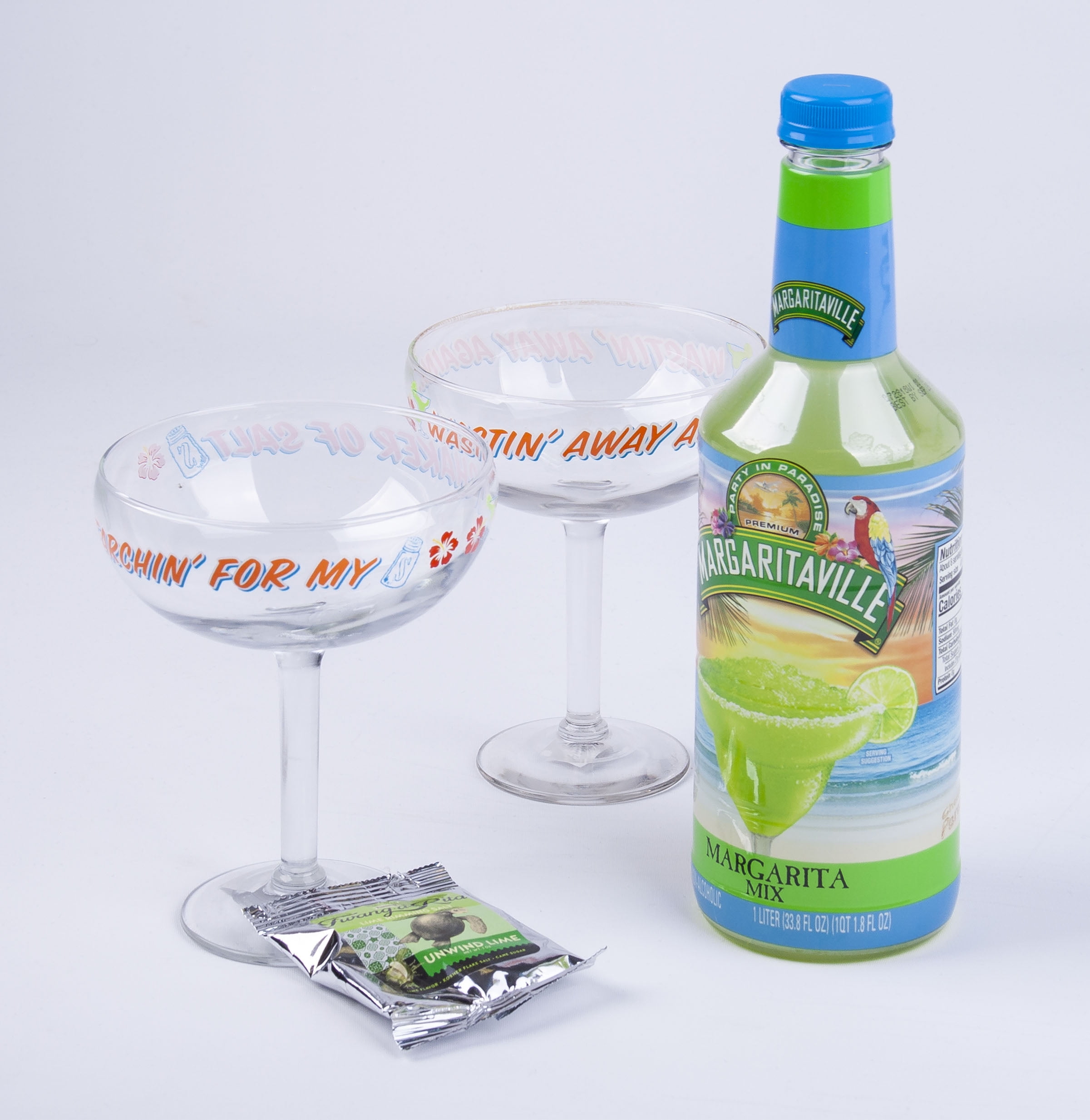 Colorful Margarita Cocktail Glass Set - Groovy Guy Gifts