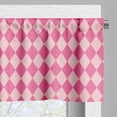 thumbnail image 5 of Ambesonne Geometric Rhombus Valance & Curtain, Feminine Argyle, 55"x30", Pink and Blush, 5 of 7