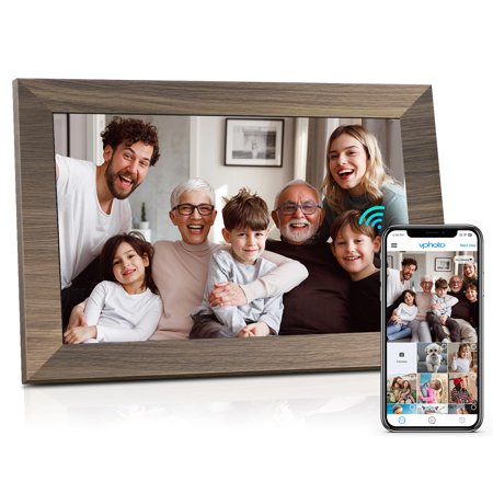 Canupdog 10.1 WiFi Digital Picture Frame, IPS Touch Screen Smart Cloud Digital Photo Frame with 16GB Storage, Wall Mountable, Auto-Rotate, Share Photos From Anywhere Via App, Email