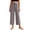 Khaki, variant on Qingpeng Womens Wide Leg Lounge Pants Pull On High Waist Soft Touch Straight Trousers with Pockets Summer Sleepwear
