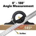 thumbnail image 3 of Square Ruler Set Kit 300mm (12inch) Adjustable Engineers Combination Try None Right Angle Ruler with Spirit Level, 3 of 6