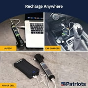 4Patriots Emergency Solar Powered Tactical Flashlight - 9-in-1 Multi Function Ultra-Bright Flashlight with Safety Hammer Seat Belt Cutter Compass for Hiking Camping