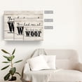 thumbnail image 4 of Porch & Den  'WOOF' Wrapped Canvas Wall Art 40" W x 30" H, 4 of 5