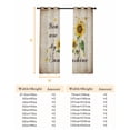 thumbnail image 6 of Sunflower Blackout Curtains for Bedroom/Living Room, Vintage Botanical Thermal Insulated Kitchen Drapes with Grommets, Light Blocking Window Treatment, 2 Panels 52" x 54", 6 of 7