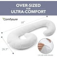 thumbnail image 4 of ComfySure Full Body Pregnancy Pillow - 58" J Shaped Maternity Pillow for Pregnant Women - Hypoallergenic, Comfortable, Plush and Therapeutic, 4 of 8