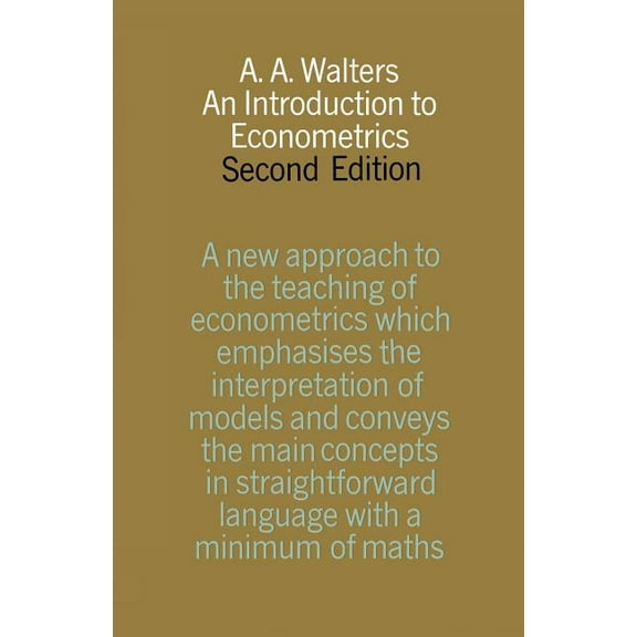 An Introduction to Econometrics, (Paperback)