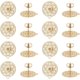 thumbnail image 1 of 16 pendientes de botón de filigrana redondos y planos dorados de acero inoxidable, pendientes de botón DIY, pendientes de flores huecas con orificio, componente de metal para pendientes de botón., 1 of 9