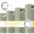 thumbnail image 6 of Sage Green Geometric Blackout Curtains for Bedroom/Living Room, Thermal Insulated Kitchen Curtains, Minimalism Solid Color Striped Lines Grommet Darkening Window Treatment Drapes 42"x63"x2, 6 of 8