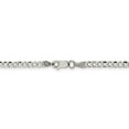 thumbnail image 3 of White Sterling Silver chain Curb 18 in 3.2 mm 3.2mm Beveled, 3 of 5