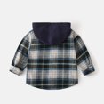 thumbnail image 4 of Mercatoo Toddler Baby Boys Girls Hooded Jacket Long Sleeve Shirt Buffalo Plaid Button Down Jacket Tops Outfit Fall Winter Clothes, 4 of 9