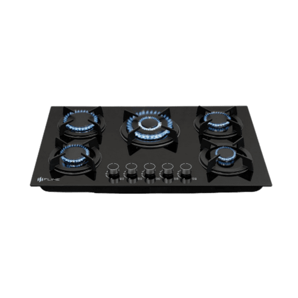 Parrilla de Gas Empotrable Fline Oslo 5 Quemadores Vidrio templado